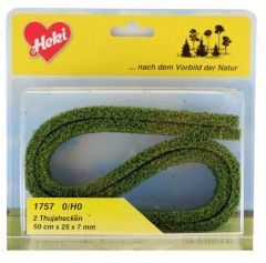 HEK1757 - Décor pour diorama - 2 Haies de thuya - 25x7 mm - 50cm de long.