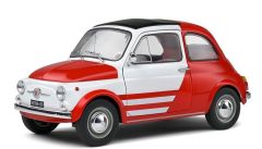 SOL1801408 - Voiture de 1965 couleur blanche et rouge - FIAT 500 Turbina Tribute