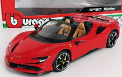 BUR18016 - Voiture de 2020 couleur rouge - FERRARI SF90 Spider