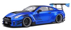 SOL1805801 - Voiture de 2020 couleur bleue métallisé - NISSAN GT-R (R35) W/ Liberty Walk Body Kit 2.0