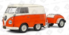 SOL1810902 - Véhicule de 1950 couleur orange et blanc - VW Kool Kombi