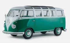 SOL1813403 - Véhicule de 1962 couleur blanc et Vert - VW T1 Samba