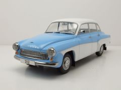 MOD18300 - Voiture de 1965 couleur bleu et blanche - WARTBURG 312