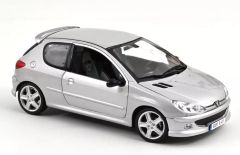 NOREV184726 - Voiture de 2003 couleur argent – PEUGEOT 206 RC