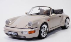 NOREV187140 - Voiture cabriolet de 1992 couleur argent métallisé - PORSCHE 911 Turbo Look