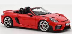 NOREV187271 - Voiture cabriolet de 2023 couleur rouge - PORSCHE 718 Spyder RS avec pack Weissach