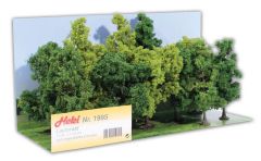 HEK1995 - Décor pour diorama - 12 Arbres de forêt de 11 à 13cm