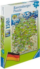RAV100491 - Puzzle La carte de l'Allemagne de 150 Pièces