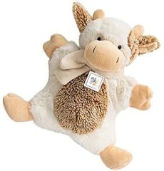 HO1032 - Marionnette de couleur écru et marron 25 cm - Vache