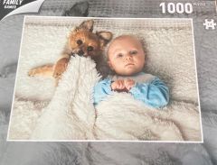 GLOT107-1 - Puzzle le bébé et son chien – 1000 Pièces