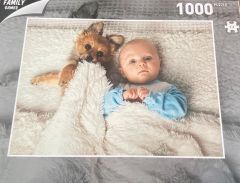 GLOT107-1 - Puzzle le bébé et son chien – 1000 Pièces