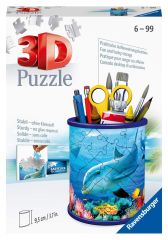 RAV111763 - Puzzle 3D pot à crayons monde sous marin – 54 Pièces