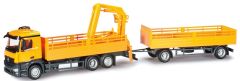 HER303057 - Camion avec remorque et grue de déchargement - MERCEDES Antos M 6x2