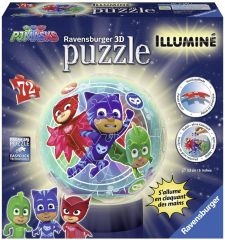 RAV117833 - Puzzle 3D de 72 Pièces Pjmasks Illuminé
