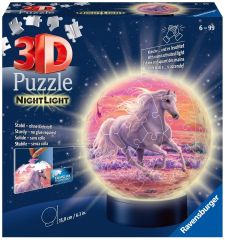 RAV118434 - Puzzle 3D veilleuse cheval sur la plage – 72 Pièces