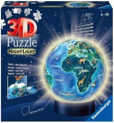 RAV118441 - Puzzle 3D veilleuse La Terre de nuit – 72 Pièces
