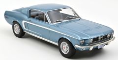 NOREV122703 - Voiture de 1968 couleur bleue métallique - FORD Mustang Fastback GT