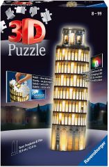 RAV125159 - Puzzle 3D Tour de Pise illuminée – 216 Pièces