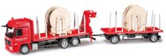 HER302142 - Camion avec remorque et grue SCHOLPP - MERCEDES Actros L
