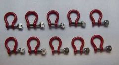 YCC633-1 - Set de 10 manilles en miniature 50 tonnes de couleur rouge