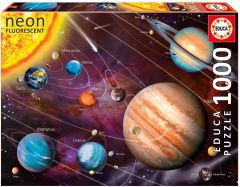 EDU14461 - Puzzle fluorescent Notre système solaire – 1000 Pièces