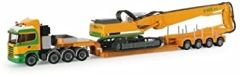 HER153386 - Camion avec porte engins et pelle R954 Liebherr P.VOS – SCANIA R500 8x4