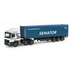 HER153553 - Camion avec porte container et container SENATOR – Mercedes Actros L 6x2