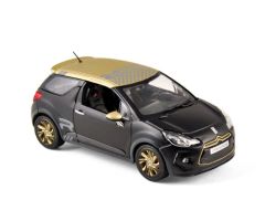 NOREV155288 - Voiture sportive CITROEN DS3 Racing couleur noir à toit or de 2013