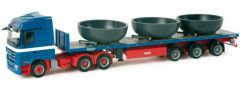 HER157537 - Camion MERCEDES Actros LH 08 avec remorque plateau  RIWATRANS