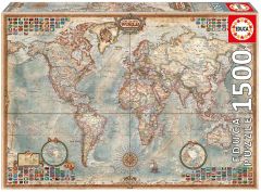 EDU16005 - Puzzle de la carte du Monde – 1500 Pièces