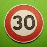 Panneau en kit limitation 30km/h - poteau non fourni