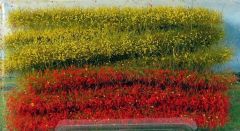 HEK1814 - 10 bandes d'herbes jaunes et rouges de 10cm en lot