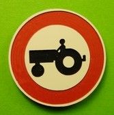 MCD-018 - Panneau en kit interdiction véhicule agricole - poteau non fourni