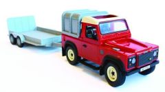 BRI42836 - Land Rover avec remorque plateau