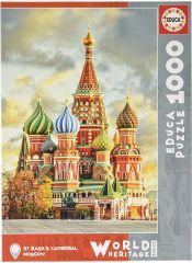 EDU17998 - Puzzle de la Cathédrale st Basile à Moscou – 1000 Pièces