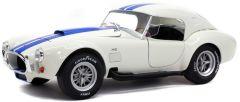 SOL1804906 - Voiture de 1965 couleur blanche avec bandes Bleue - SHELBY AC Cobra 427 MK2