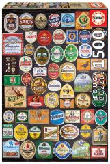 EDU18463 - Puzzle d'étiquettes de Bières – 1500 Pièces