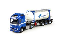 TEK68344 - Camion 4x2 VOLVO FH04 avec remorque 3 essieux porte container et container 40 pieds OVERMEER