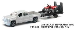 NEW19815D - Pick up CHEVROLET Silverado 1500 avec remorque et Quad rouge