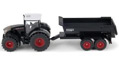 SIK2001 - Tracteur avec benne KRAMPE HP20 de couleur noir - FENDT 942 Vario