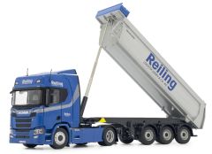 MAR2022-01REILING - Camion de couleur bleu avec benne Meiller – SCANIA 4x2