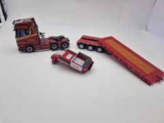 Camion avec plateau surbaissé 4 essieux DAVID CRAIG – SCANIA S650 6x4