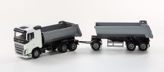 EMEK20352 - Camion porteur avec benne - VOLVO FH 6x4 Blanc