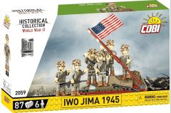 COB2059 - Jeu de construction - 85 pcs - drapeau sur IWO Jima 1945