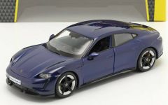 BUR21098BL - Voiture de couleur bleu – PORSCHE Taycan turbo s