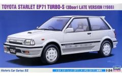 HAW21132 - Maquette à assembler et à peindre - TOYOTA Starlet EP71 Turbo S - 3 portes 1988 blanc