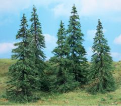 HEK2170 - Décor pour diorama - 5 modèles de sapins 14 à 18cm