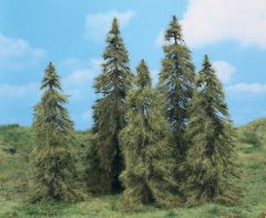 HEK2176 - Décor pour diorama - 5 Mélèzes de 14 à 18cm