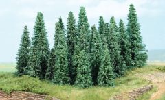HEK2236 - Décor pour diorama - 20 Sapins argentés de 5 à 9cm