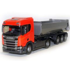 EMEK22485 - Camion rouge avec benne basculante 3 essieux – SCANIA R500 4x2